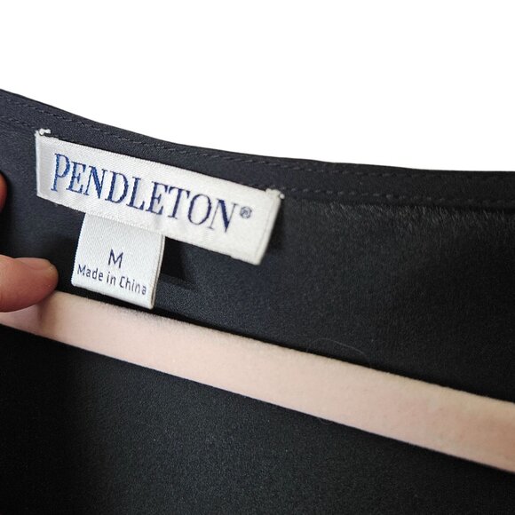 Pendleton Black Sequin Tank & Cardigan Set M Silk Blend Elegant Special Occasion - Picture 3 of 12